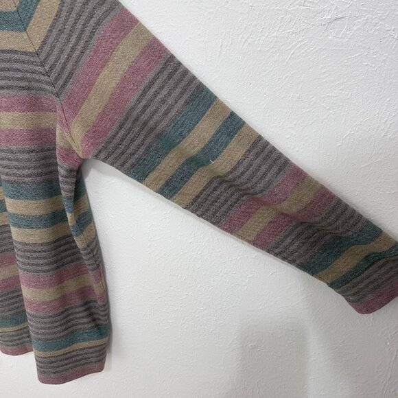 LL Bean Men's Comfort Stretch Piqué Quarter Zip Pullover Sweater Stripe Sz XXL - Picture 5 of 11